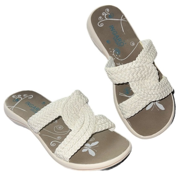INGARO Sport - White Woven Cloth Sandals - Women’s Size 7 - Picture 6 of 8